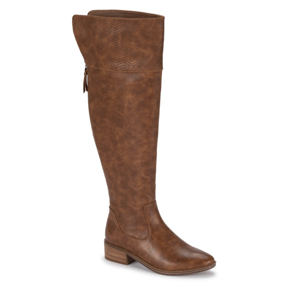 BareTraps Marcela Acorn Brown 9.5 - OTK, wide calf - NEW IN BOX
